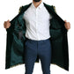 Elegant Gold Green Jacquard Sicilia Jacket