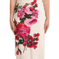 Elegant Floral Midi Bodycon Dress