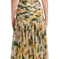 Floral Elegance Silk Pleated Maxi Dress