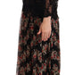 Elegant Lace Floral Maxi Dress with Polka Dots