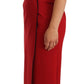 Elegant Sweetheart Midi Dress in Red