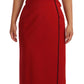 Elegant Sweetheart Midi Dress in Red