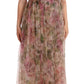 Floral Print Nylon Maxi Dress