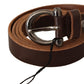 Elegant Brown Leather Fashion Belt