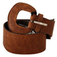 Elegant Brown Leather Fashion Belt