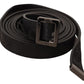 Chic Black Leather Fashion Belt with Metal Buckle