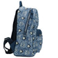 Stark Small Blue Vintage Jacquard Monogram Logo Fabric Backpack Bookbag