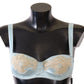 Elegant Silk Blend Balconette Bra in Light Blue