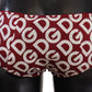 Chic Maroon White Logo Swim Bottoms