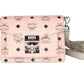 Signature Soft Pink Diamond Logo Leather Mini Flap Lock Crossbody Handbag