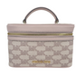 Jet Set Medium Powder Blush Jacquard Canvas Zip Trunk Crossbody Bag