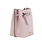 Emilia Small Powder Blush Pebble Leather Bucket Messenger Handbag