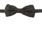 Elegant Silk Black Bow Tie with Metal Clasp Detail