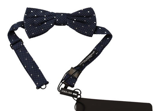 Elegant Silk Bow Tie in Dark Blue