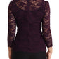 Elegant Sheer Lace Long Sleeve Blouse