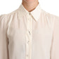 Elegant Silk Top in Off White