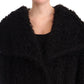 Sleek Runway Fur Cape Trench Jacket