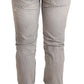 Chic Slim Fit Tattered Gray Wash Jeans