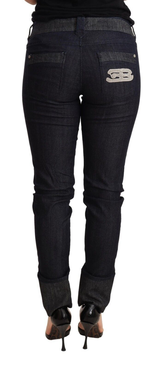 Chic Dark Blue Skinny Trouser Jeans