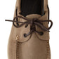 Elegant Beige Suede Moccasins for the Discerning Gentleman