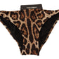 Elegant Leopard Print Bikini Bottom