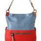 Chic Multicolor Leather Tote with Gold Accents