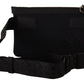 Sleek Black Monogram Neoprene Fanny Pack