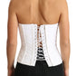 Elegant White Strapless Corset Top