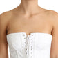 Elegant White Strapless Corset Top