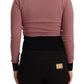 Elegant Pink Cashmere Crewneck Sweater