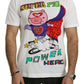 Chic White Cotton Pig Motif Tee