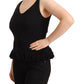 Chic Sleeveless Designer Tank Top in Black