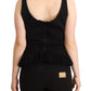 Chic Sleeveless Designer Tank Top in Black