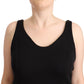 Chic Sleeveless Designer Tank Top in Black