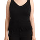 Chic Sleeveless Designer Tank Top in Black