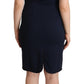 Sleeveless Navy Knee-Length Sheath Dress