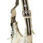 White Shoulder Crossbody Sling Fabric Purse