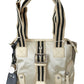 Chic Beige Fabric Handbag