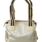 Chic Beige Fabric Handbag