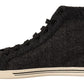 Elegant High Top Cotton/Wool Sneakers