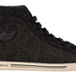 Elegant High Top Cotton/Wool Sneakers