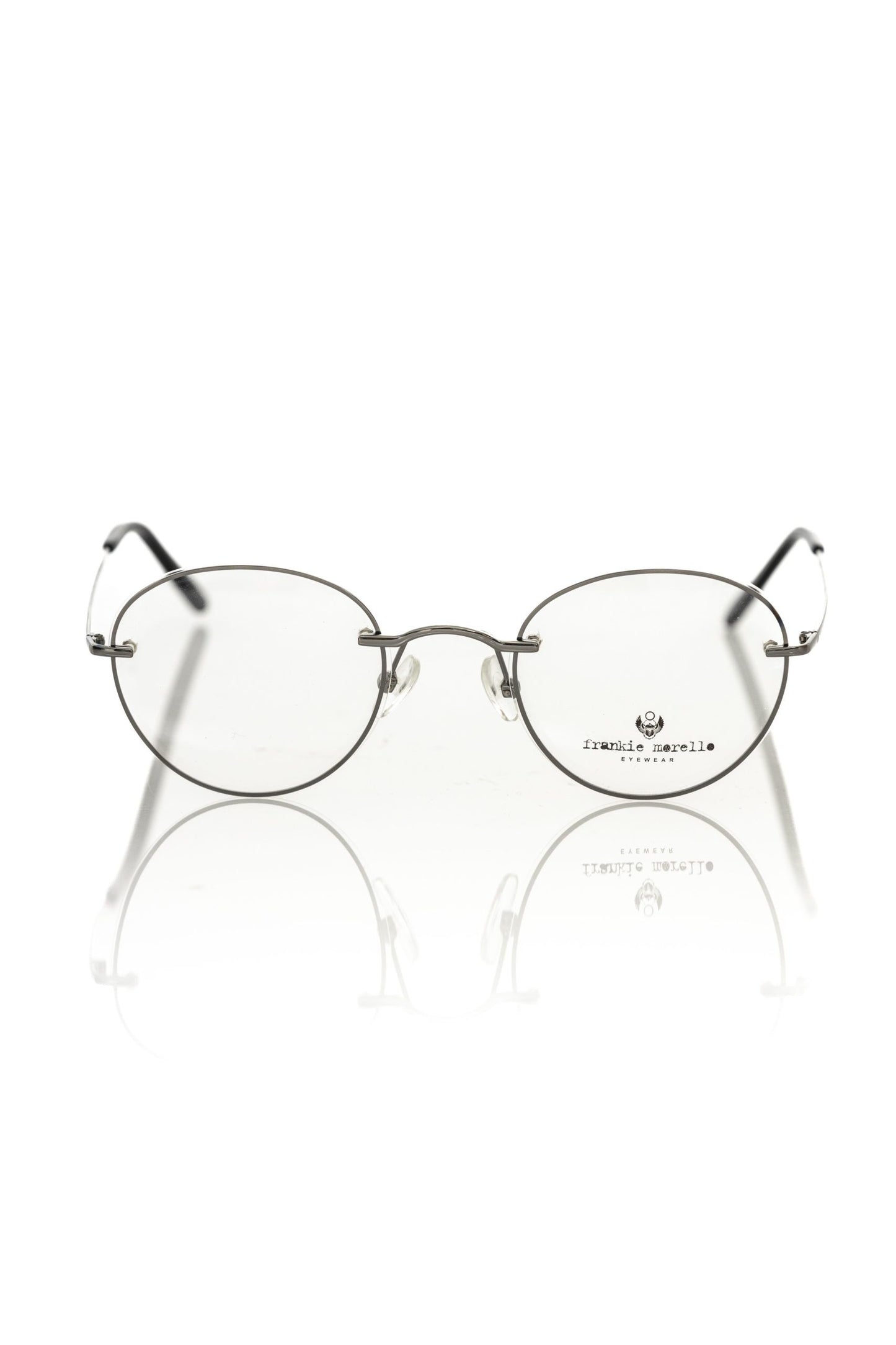 Gray Metallic Unisex Eyeglass Frame