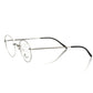 "Silver Metallic Unisex Eyeglass Frame"