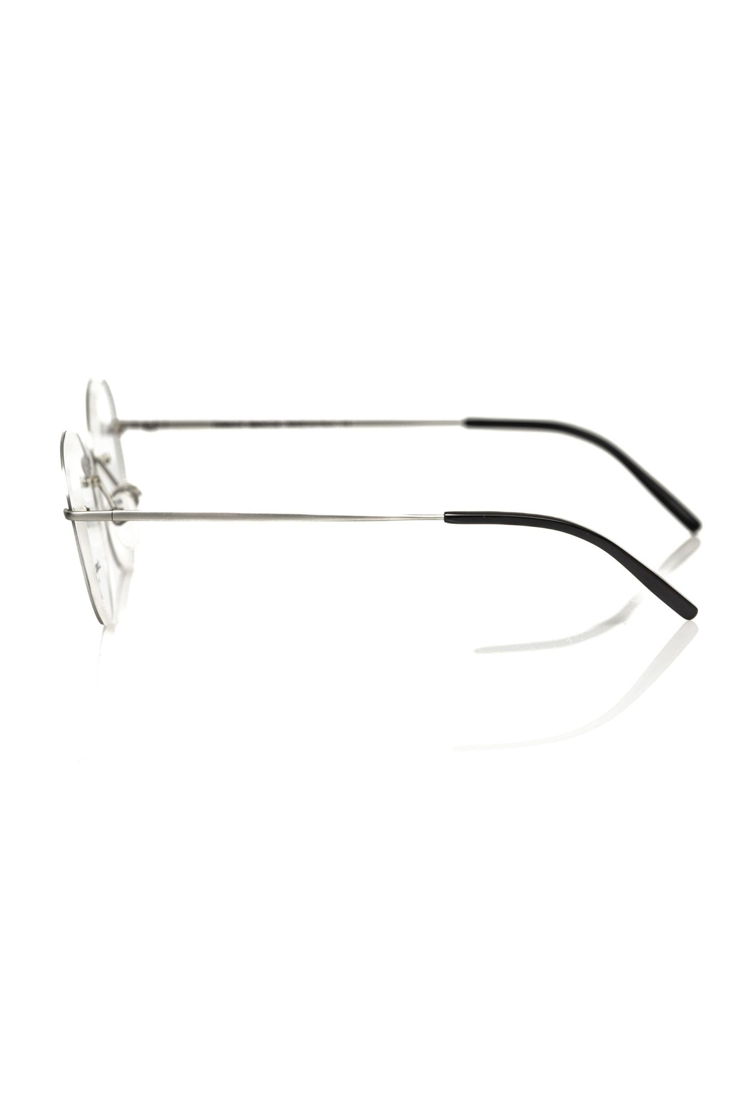 "Silver Metallic Unisex Eyeglass Frame"