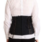 Chic Black Corset Belt Top