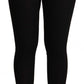 Black High Waist Cashmere Tights Pants