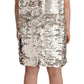 Elegant Sequined Boat Neck Mini Dress