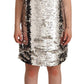 Elegant Sequined Boat Neck Mini Dress