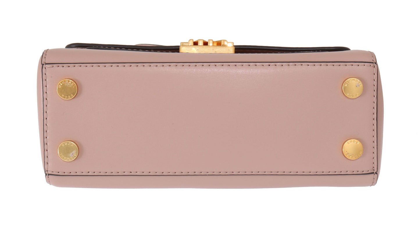 Elegant Pink Leather Mindy Shoulder Bag