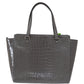 Chic Elissa Gray Leather Handbag